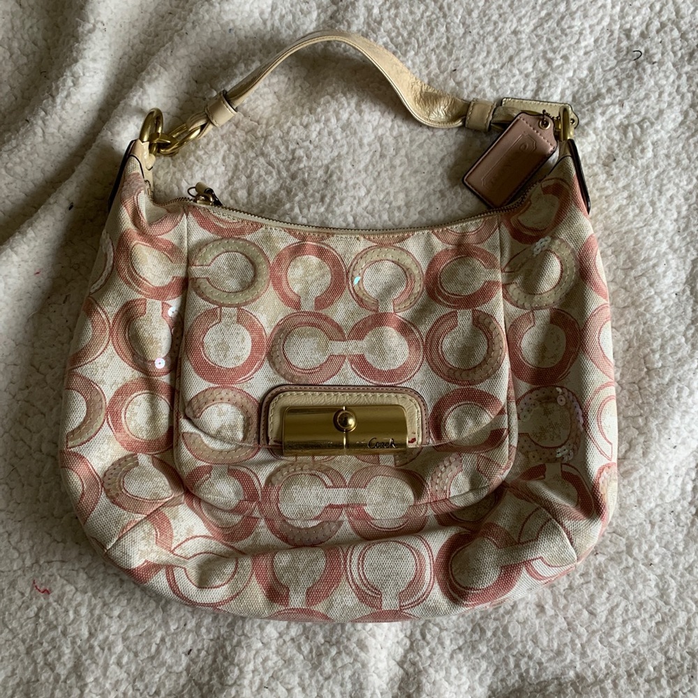 Coach Kristin Op Art Sequin Hobo bag